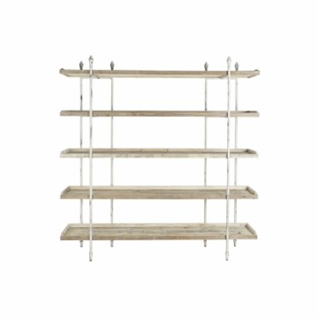 Shelves DKD Home Decor White Natural Metal Fir Fir wood 40 % Metal 190 x 40 x 200 cm