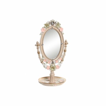 Mirror with Mounting Bracket DKD Home Decor Multicolour Resin Crystal 16,5 x 13 x 30 cm