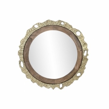 Wall mirror DKD Home Decor 78,5 x 2,5 x 78,5 cm Golden Brown Aluminium Mango wood