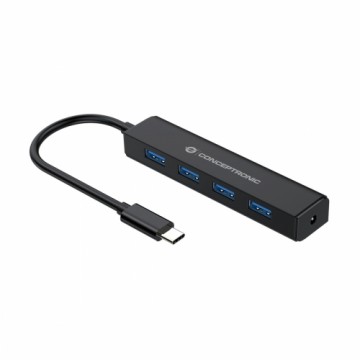 USB Centrmezgls Conceptronic Melns