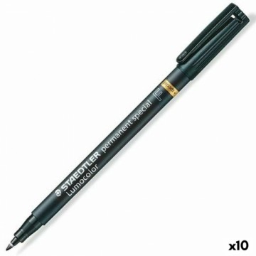 Permanentais marķieris Staedtler Lumocolor Special F Melns 0,6 mm (10 gb.)