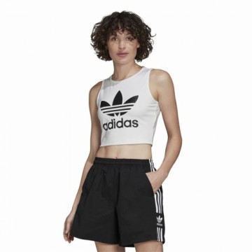 Sieviešu Krekls ar Īsām Piedurknēm Adidas Tank  Balts