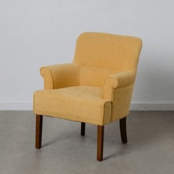 Armchair 77 x 64 x 88 cm Synthetic Fabric Wood Mustard