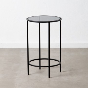 Side table Crystal Black Metal 40 x 40 x 65 cm