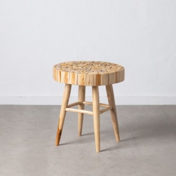 Bigbuy Home Вспомогательный стол Натуральный древесина тика 50 x 50 x 55 cm