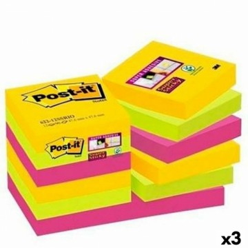 Набор клейких заметок Post-it Super Sticky 47,6 x 47,6 mm Разноцветный (3 штук)