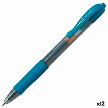 Gel pen Pilot G-2 Blue Turquoise 0,4 mm (12 Units)