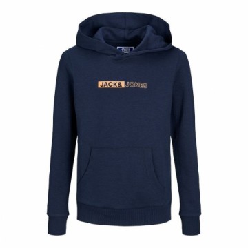 Bērnu Džemperis Jack & Jones JJNEO HOOD JNR 12225210  Tumši Zils