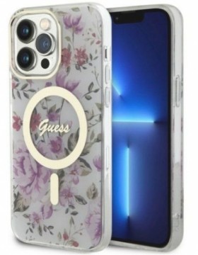 Guess  
       Apple  
       iPhone 14 Pro 6.1 hardcase Flower MagSafe 
     Transparent