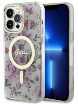 Guess  
       Apple  
       iPhone 14 Pro Max 6.7 hardcase Flower MagSafe 
     Transparent