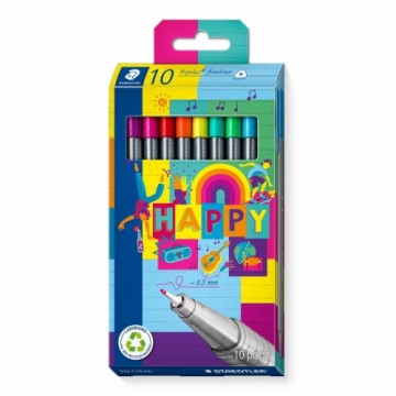 Flomasteru Komplekts Staedtler Triplus Fineliner 334 10 Daudzums Daudzkrāsains