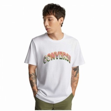 Vīriešu Krekls ar Īsām Piedurknēm Converse Mirror Balts