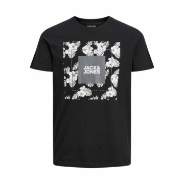 Футболка с коротким рукавом мужская JJTROPICANA BOX TEE  Jack & Jones 12224165  Чёрный