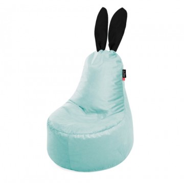 Qubo™ Mommy Rabbit Black Ears Menthe VELVET FIT sēžammaiss (pufs)