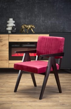 Halmar MEMORY chair, ebony / maroon Monolith 59