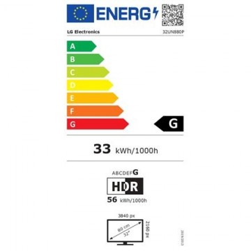 LG Monitor  32UN880P-B 31.5 ", IPS, UHD, 3840 x 2160, 16:9, 5 ms, 350 cd/m², HDMI ports quantity 2, 60 Hz