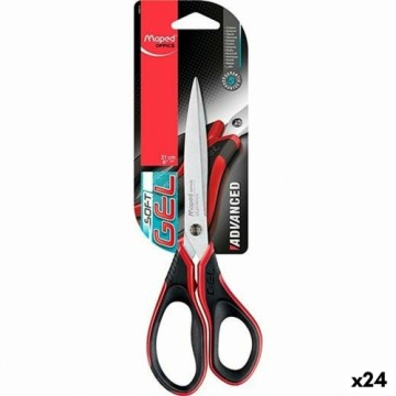 Ножницы Maped Advanced Soft Gel Красный Чёрный Нержавеющая сталь 21 cm (24 штук)