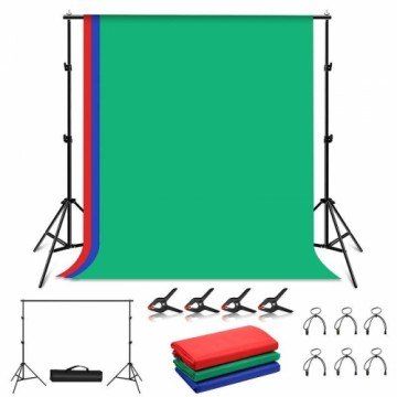 Puluz Photo studio background support 2x2m + Backdrops 3 pcs PKT5204