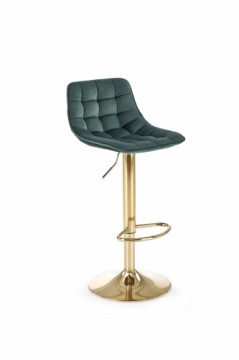 Halmar H120 bar stool, gold / dark green