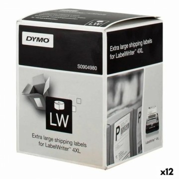 Sarakstu Birkas Dymo LW 4XL 104 x 159 mm Melns/Balts (12 gb.)