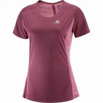 Women’s Short Sleeve T-Shirt Salomon Agile Dark Red