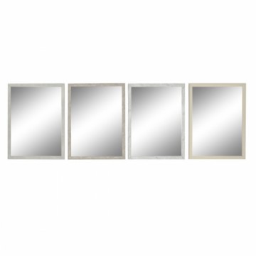 Настенное зеркало DKD Home Decor 56 x 2 x 76 cm Стеклянный Серый Бежевый Белый полистирол (4 штук)