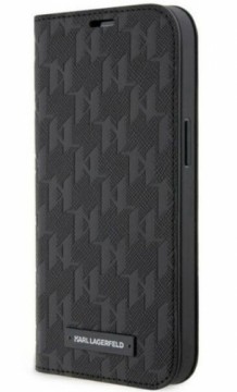 Karl Lagerfeld  
       Apple  
       iPhone 14 Pro Max 6.7 Saffiano Monogram bookcase 
     Black