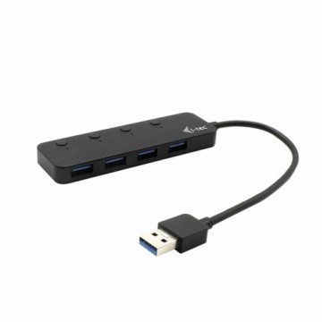 4-Port USB Hub i-Tec U3CHARGEHUB4 Melns