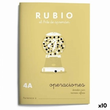 Matemātikas piezīmju grāmatiņa Rubio Nº4A A5 Spāņu 20 Loksnes (10 gb.)