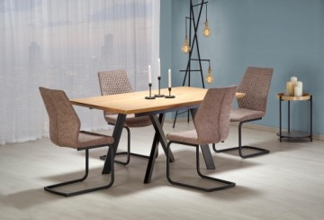 Halmar CAPITAL extension table 180-240 cm, gold oak / black