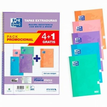 Piezīmju grāmatiņu komplekts Oxford Write&Erase 5 Daudzums Daudzkrāsains 80 Loksnes Din A4