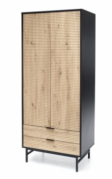 Halmar MURANO S-1 wardrobe, artisan oak / black