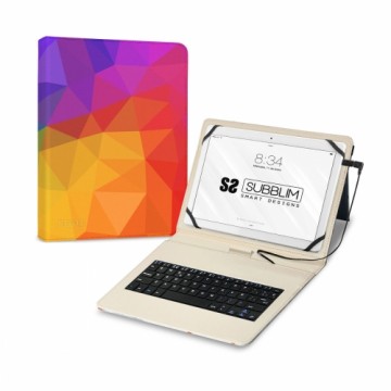 Bluetooth-клавиатура с подставкой для планшета Subblim SUBKT1-USB053 Испанская Qwerty Разноцветный испанский