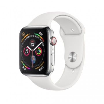 Apple Watch Series 4 44mm Stainless steel GPS+Cellular - Silver (Atjaunināts, stāvoklis Ļoti labi)