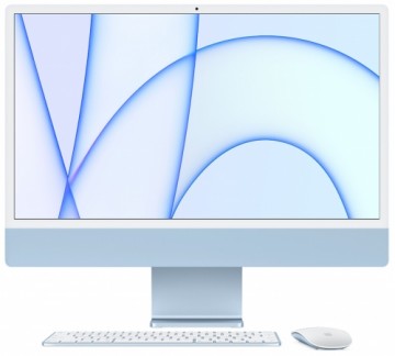 Apple iMac 2021 Retina 4.5K 24" - M1 8C GPU / 8GB / 512 SSD - Blue (Atjaunināts, stāvoklis kā jauns)