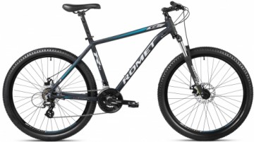 Velosipēds Romet Rambler R7.1 27.5" 2023 black-turquoise-silver-21" / XL