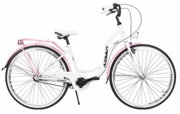 Velosipēds AZIMUT Vintage 28" 3-speed 2023 white-pink shiny