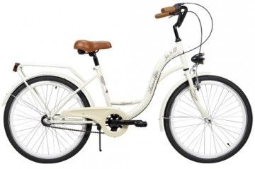 Velosipēds AZIMUT Julie 24" 3-speed 2023 light cream