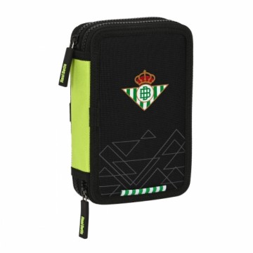 Real Betis BalompiÉ Двойной пенал Real Betis Balompié 12.5 x 19.5 x 4 cm Чёрный лимонный (28 pcs)