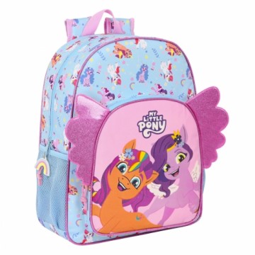 Skolas soma My Little Pony Wild & free Zils Rozā 33 x 42 x 14 cm