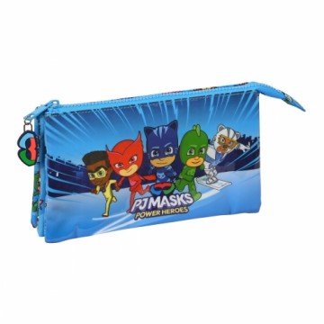 Тройной пенал PJ Masks Синий 22 x 12 x 3 cm