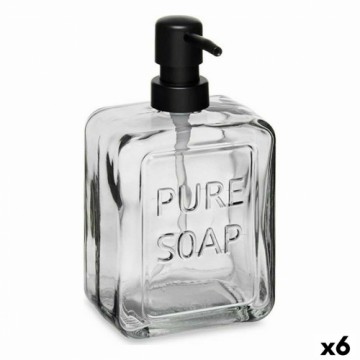 Berilo Дозатор мыла Pure Soap Стеклянный Чёрный Пластик 570 ml (6 штук)