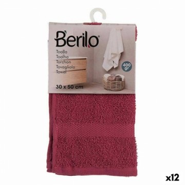Berilo Банное полотенце 30 x 0,5 x 50 cm Тёмно Бордовый (12 штук)