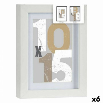 Gift Decor Фото рамка 16 x 21 x 2,5 cm Белый Cтекло Деревянный MDF (6 штук)