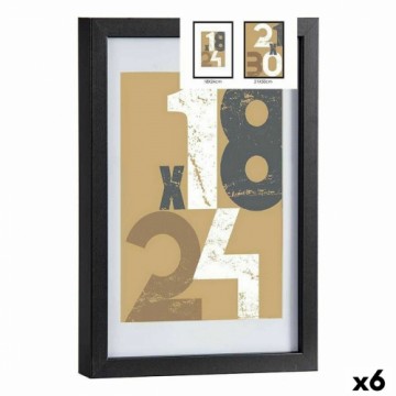 Gift Decor Фото рамка 24 x 2,5 x 32,5 cm Чёрный Cтекло Деревянный MDF (6 штук)