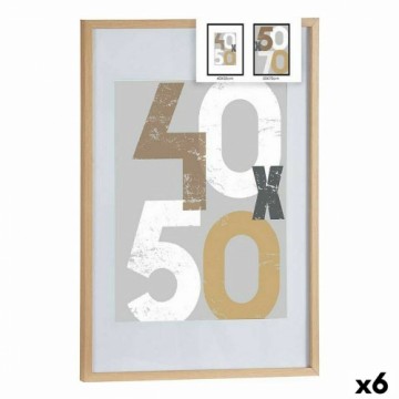 Gift Decor Фото рамка 52,5 x 2,5 x 72,5 cm Натуральный Пластик Деревянный MDF (6 штук)