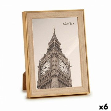 Gift Decor Фото рамка 15,6 x 2 x 20,7 cm Позолоченный Коричневый Пластик Cтекло (6 штук)