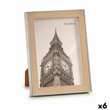 Gift Decor Фото рамка 15,6 x 2 x 20,7 cm Серебристый Коричневый Пластик Cтекло (6 штук)