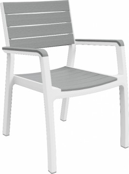 Keter Dārza krēsls Harmony Armchair balts/gaiši pelēks