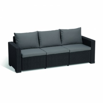 Keter Dārza dīvāns trīsvietīgs California 3 Seater Sofa pelēks